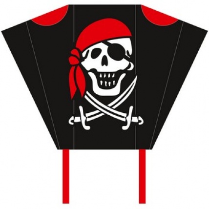 HQ Pocket Sled Mini Kite Jolly Roger